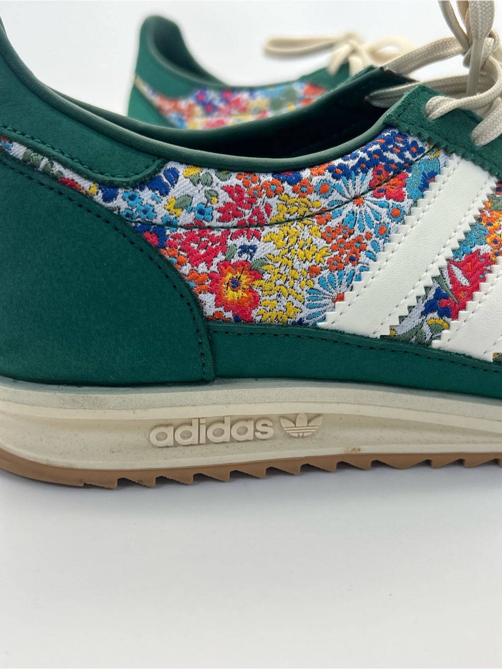 EUC! Adidas x Liberty London SL 72 OG "Collegiate Green" Sneakers Size 9 - Picture 5 of 10